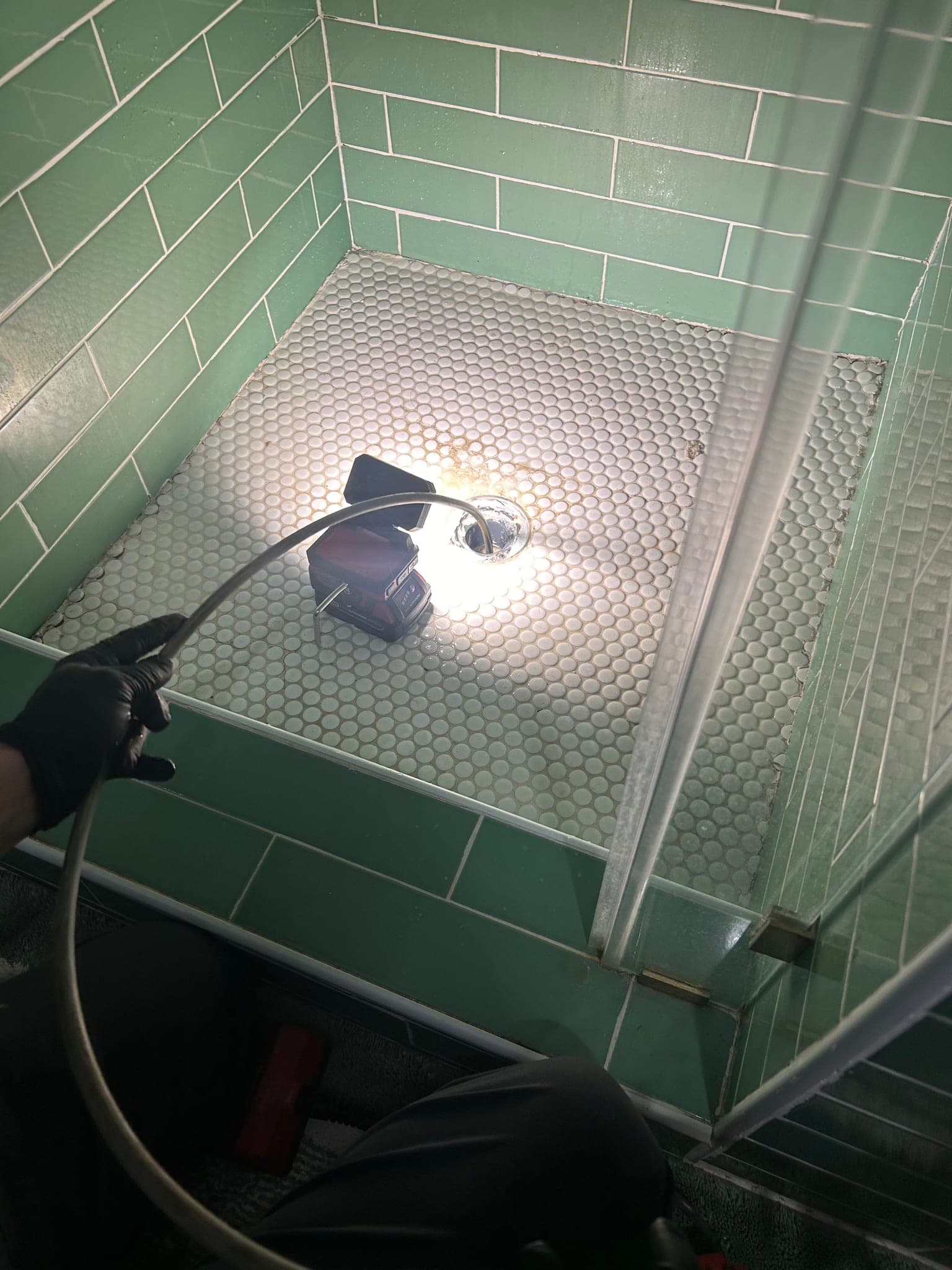 Shower Drain Clearing with Flex Shaft in Wills Point, TX