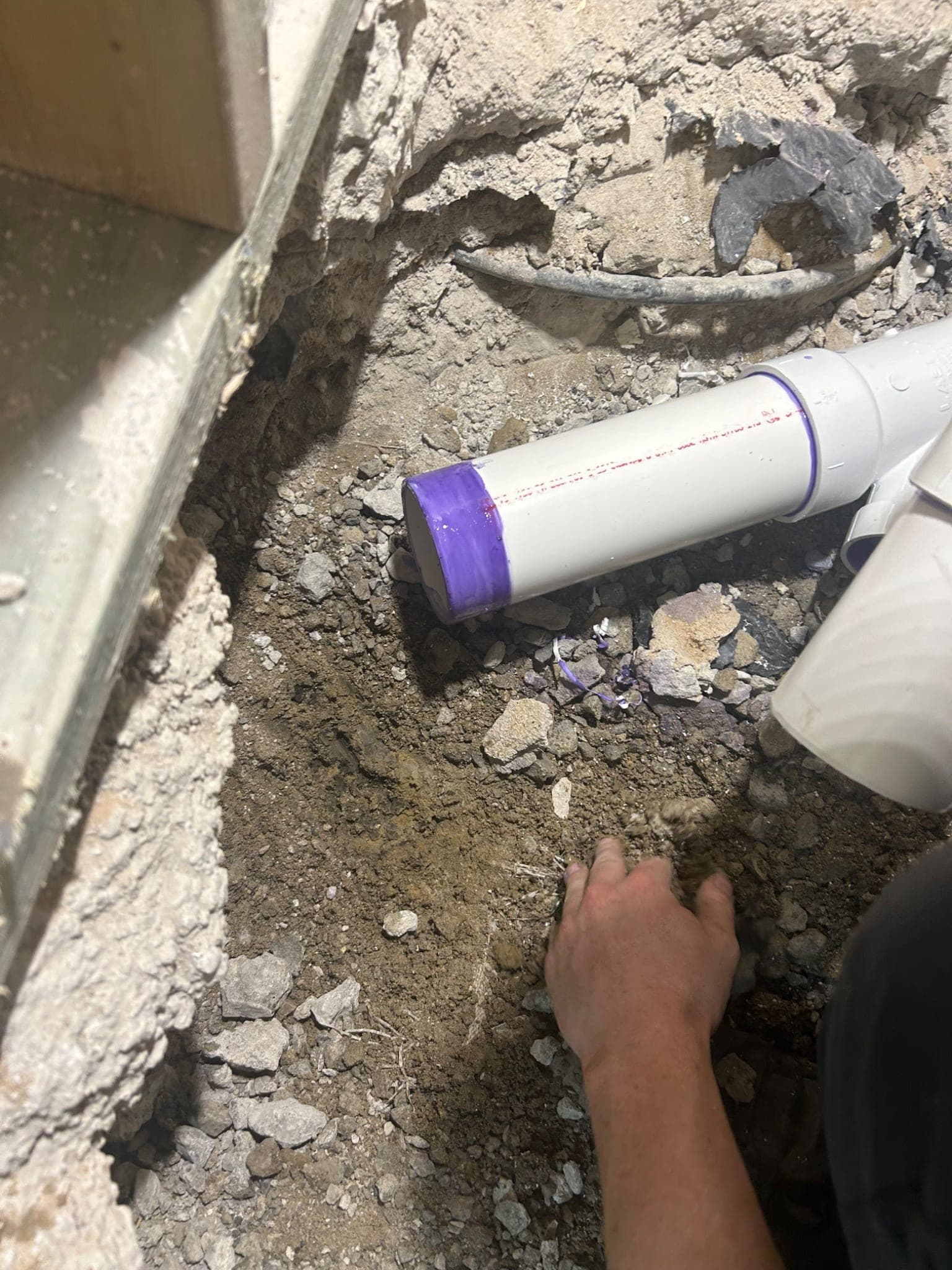 Bathroom Rough-In Plumbing with Shower Drain and Vent Installation in McKinney, TX